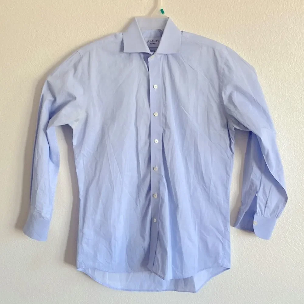 LEDBURY Men’s Light Blue Dress Shirt Size 16 (neck)